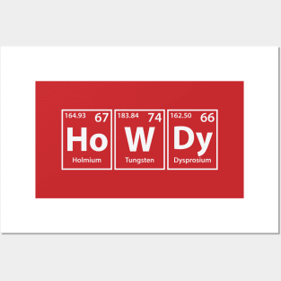 Howdy (Ho-W-Dy) Periodic Elements Spelling Posters and Art